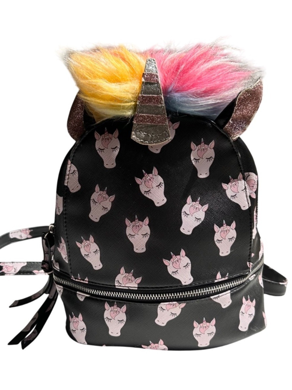 NWT Under One Sky  Unicorn Women Girls Backpack with Fuzzy Top NWT